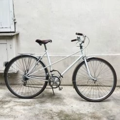 Motobecane Vélo Mixte Vintage Custom Blanc & Cuir
